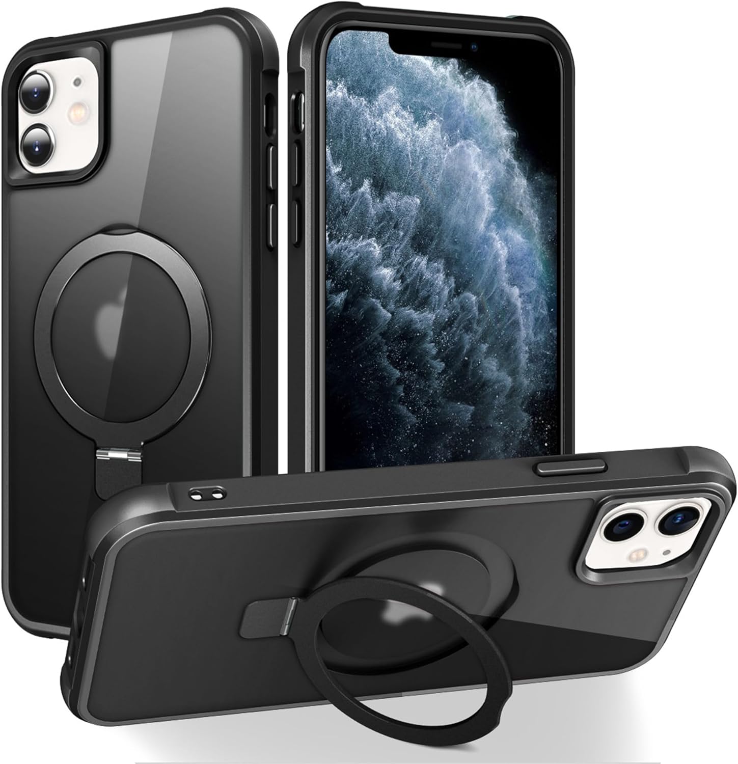 Unique Compatible with iPhone 11 Case, Special Invisible Magnetic O-Ring Stand,...