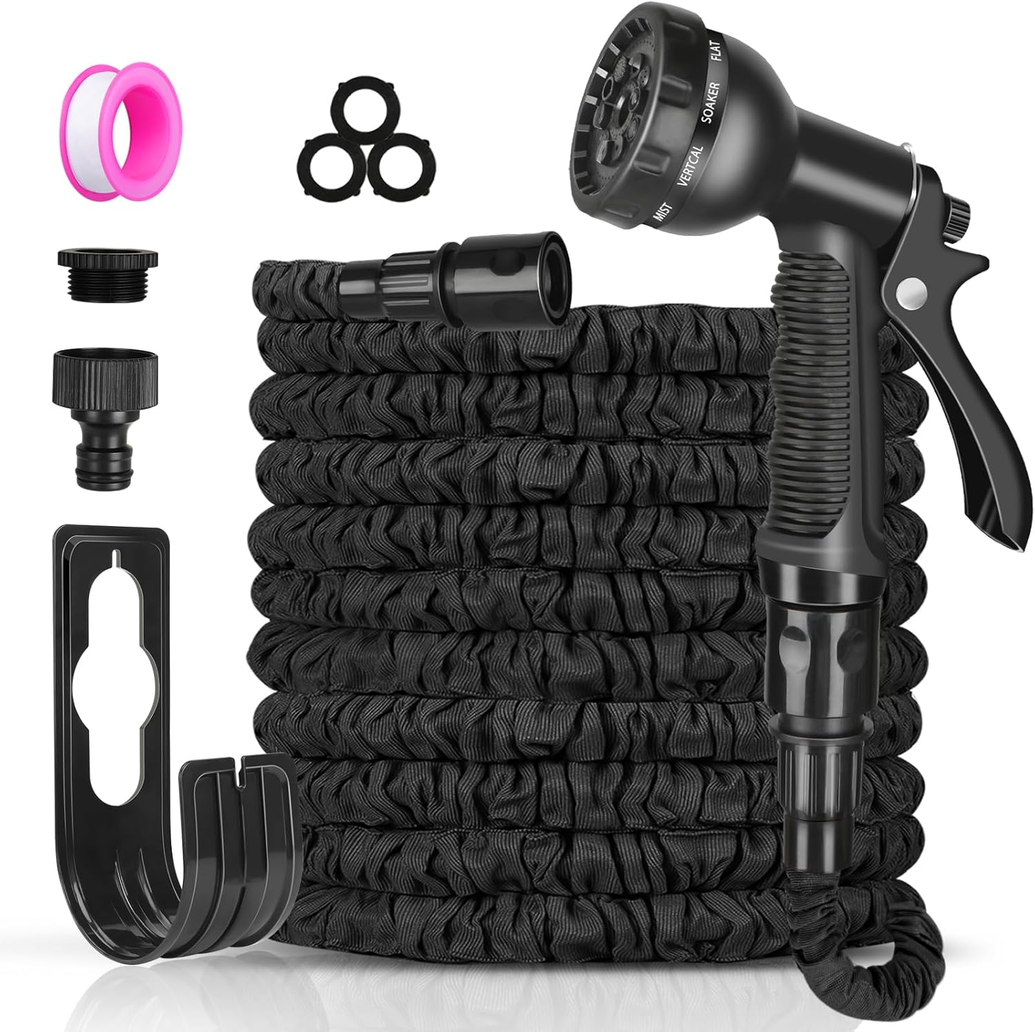 Expandable Garden Hose Pipe - 100FT Flexible Expanding Water Hose, Lightweight,...