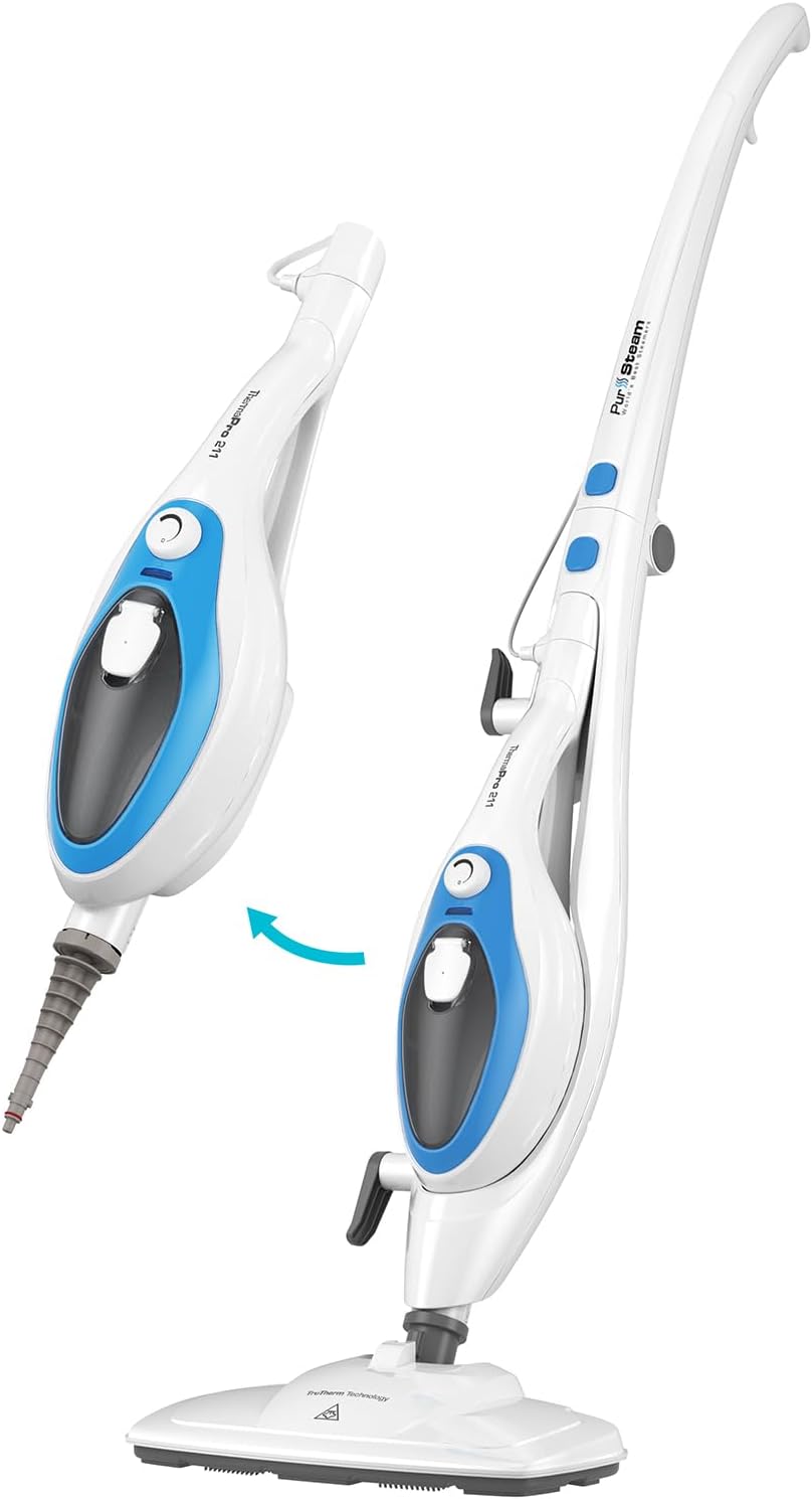 PurSteam 10-in-1 Steam Mop, Floor Steamer with Detachable Handheld Steam Cleaner...