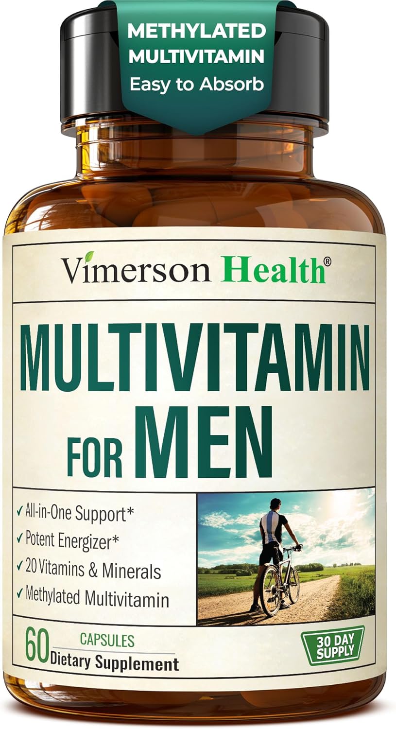 Multivitamin for Men – Methylated Mens Multivitamins & Multiminerals Capsules wi...