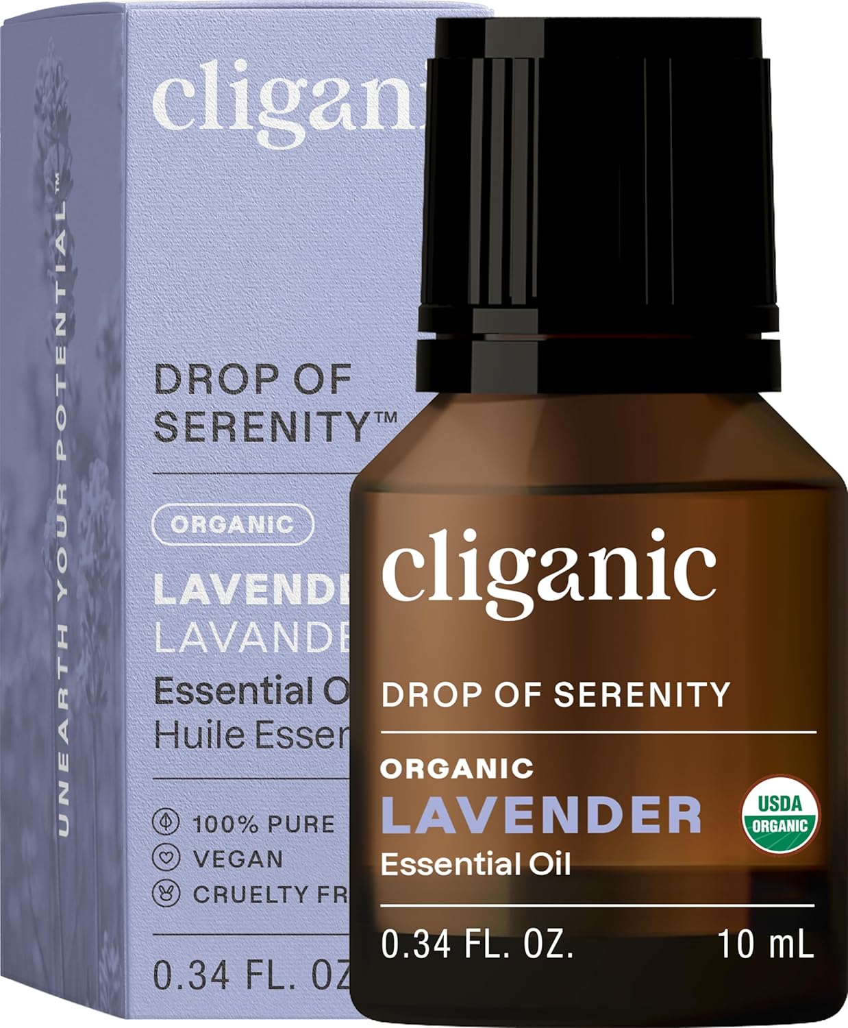 Cliganic Organic Lavender Essential Oil - 100% Pure Natural Undiluted, for Aroma...