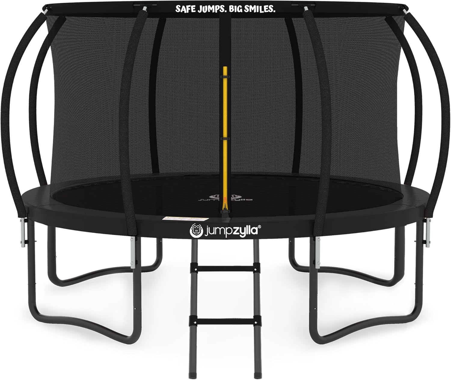 JUMPZYLLA Trampoline Outdoor 8FT 10FT 12FT 14FT 15FT 16FT with Enclosure and Lad...