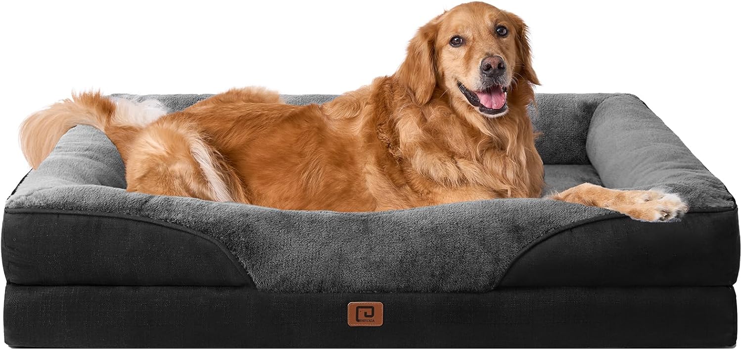 EHEYCIGA XL Dog Bed, Unique Memory Foam Sofa Bed for Dogs with Orthopedic Design...