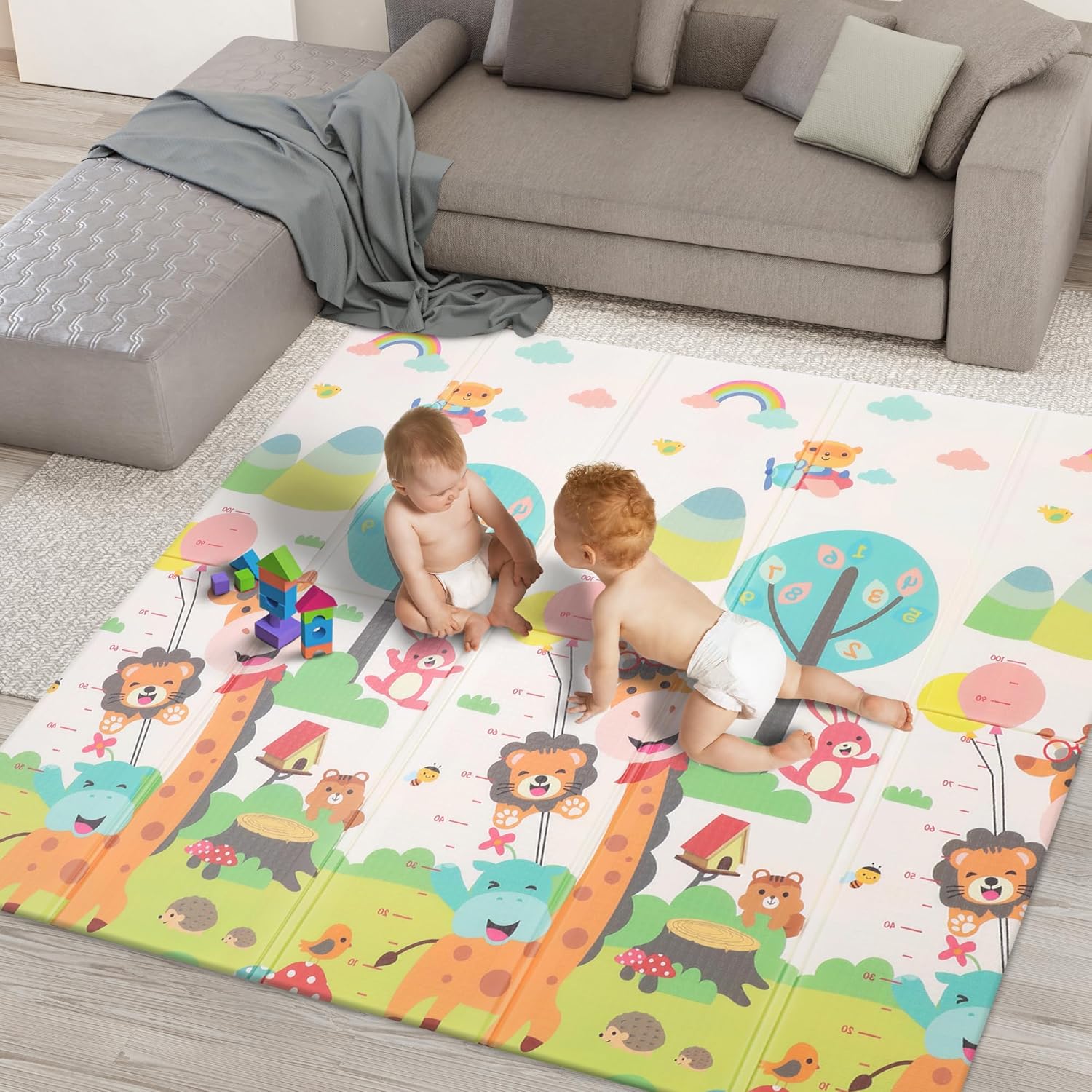Premium Kidoola Baby Play Mat, Versatile Reversible Play Mat for Baby's Crawling...