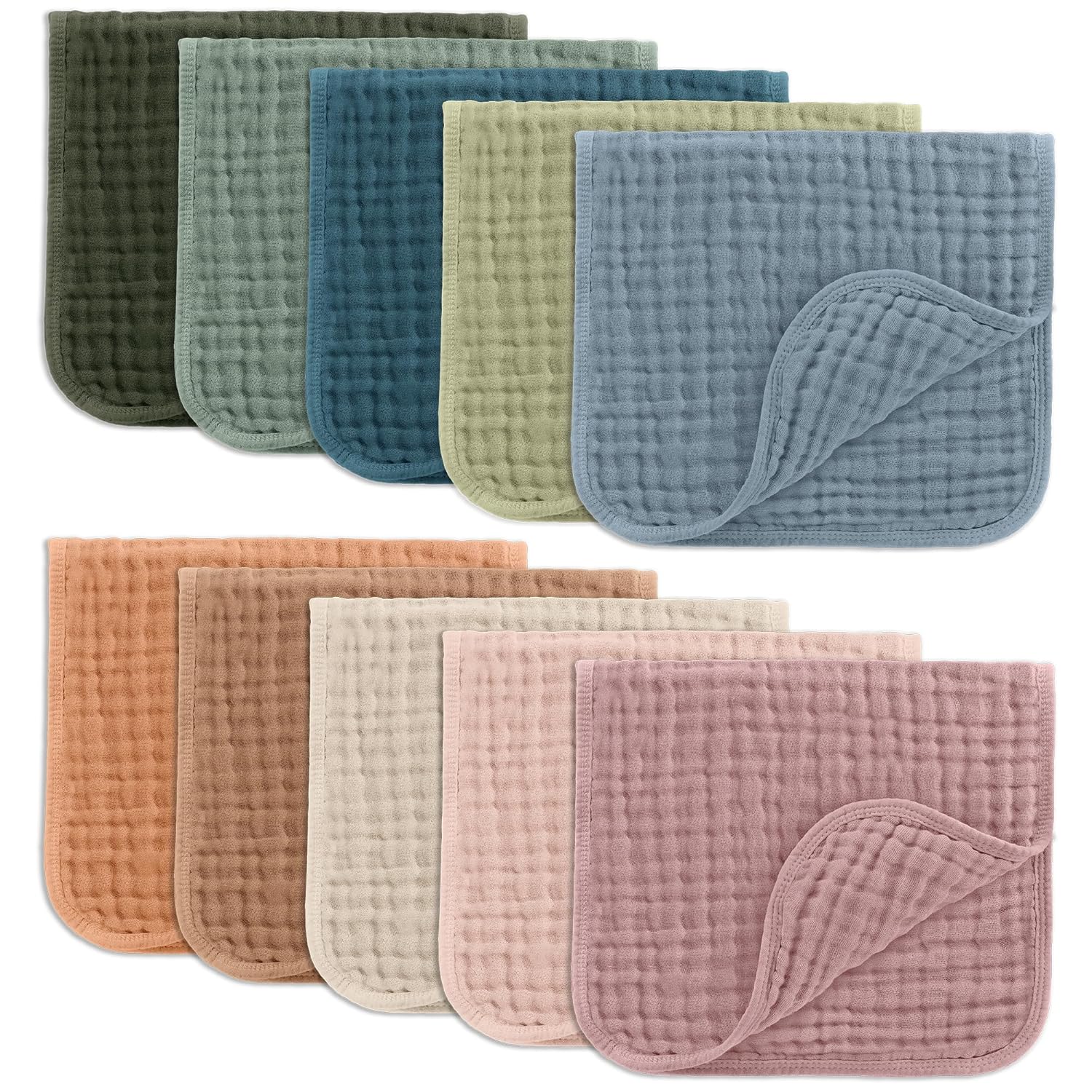 Comfy Cubs Muslin Burp Cloths 20" x 10", Pack of 1...