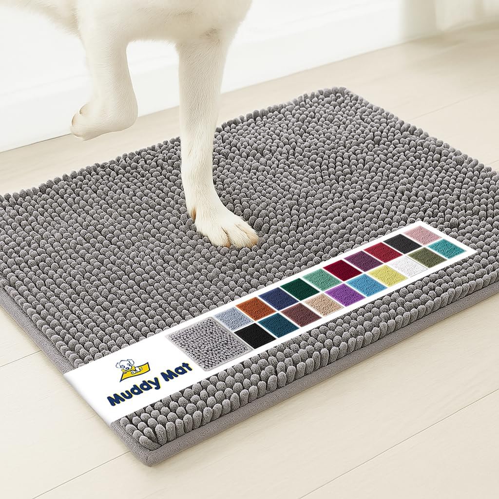 Muddy Mat® Shown on TV – Super Absorbent Microfiber Dog Door Mat for Muddy Paws,...