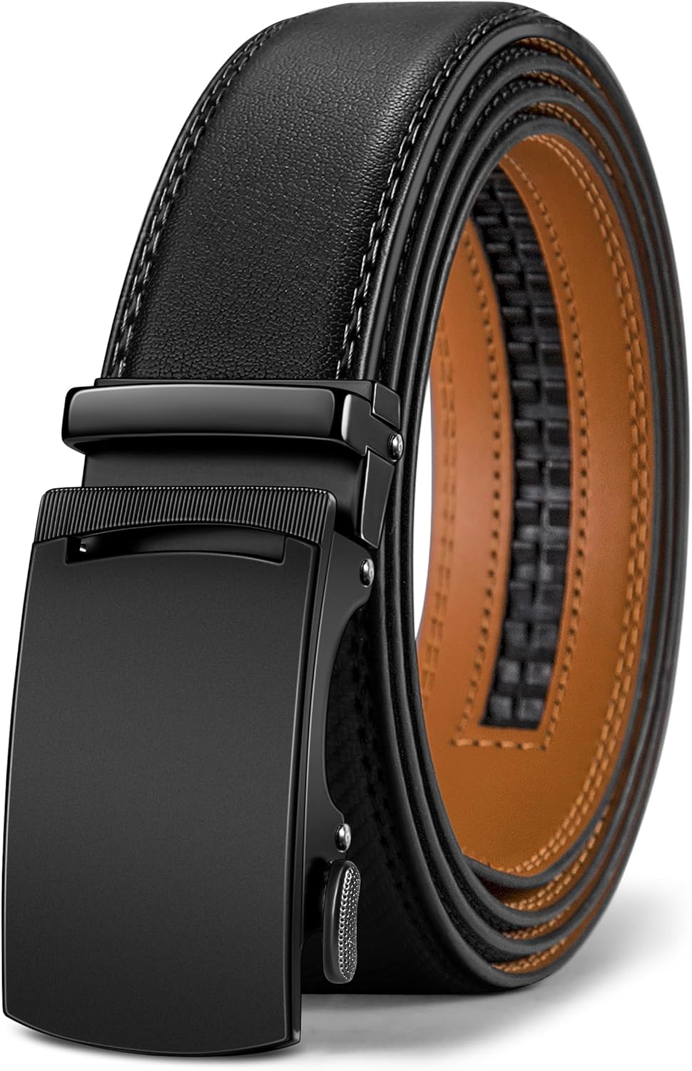 BULLIANT Men's Belt, Premium Leather Men's Belt With Ratchet Buckle For Dress, E...