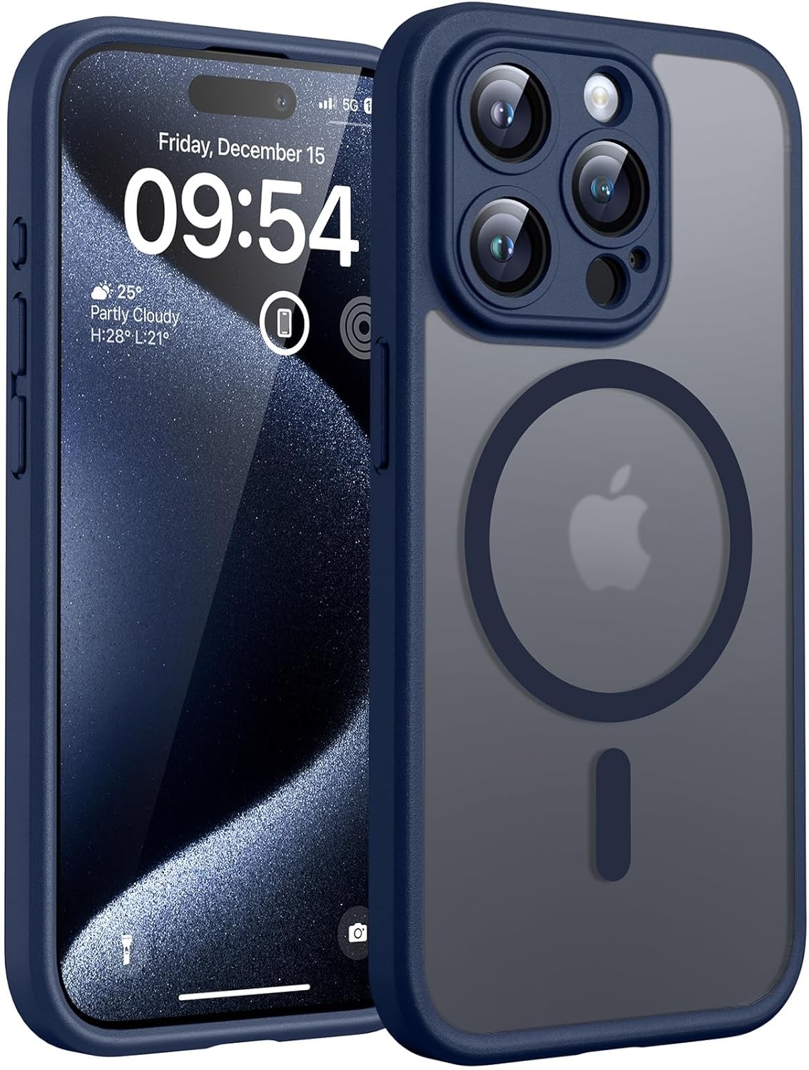 TOCOL Magnetic for iPhone 15 Pro Case, Upgraded Full Camera Protection, Compatib...