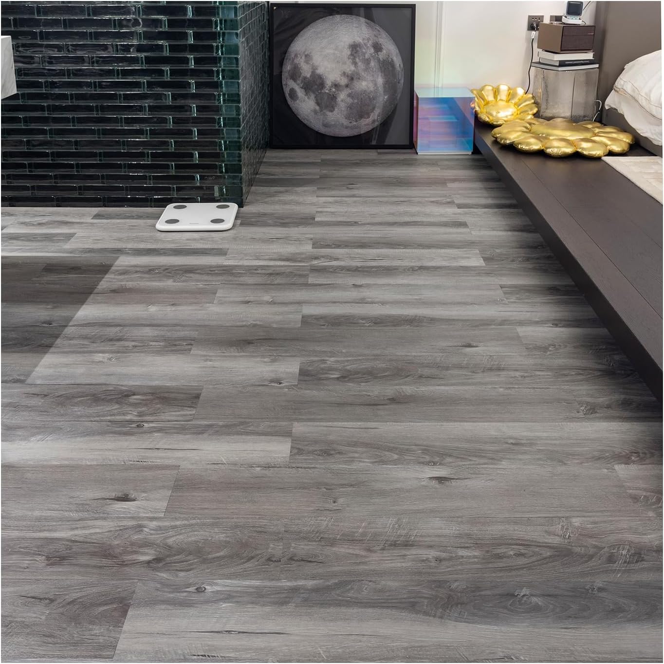 FLOREXP Vinyl Flooring | Self Adhesive Flooring Plank with Wood Effect | Peel an...