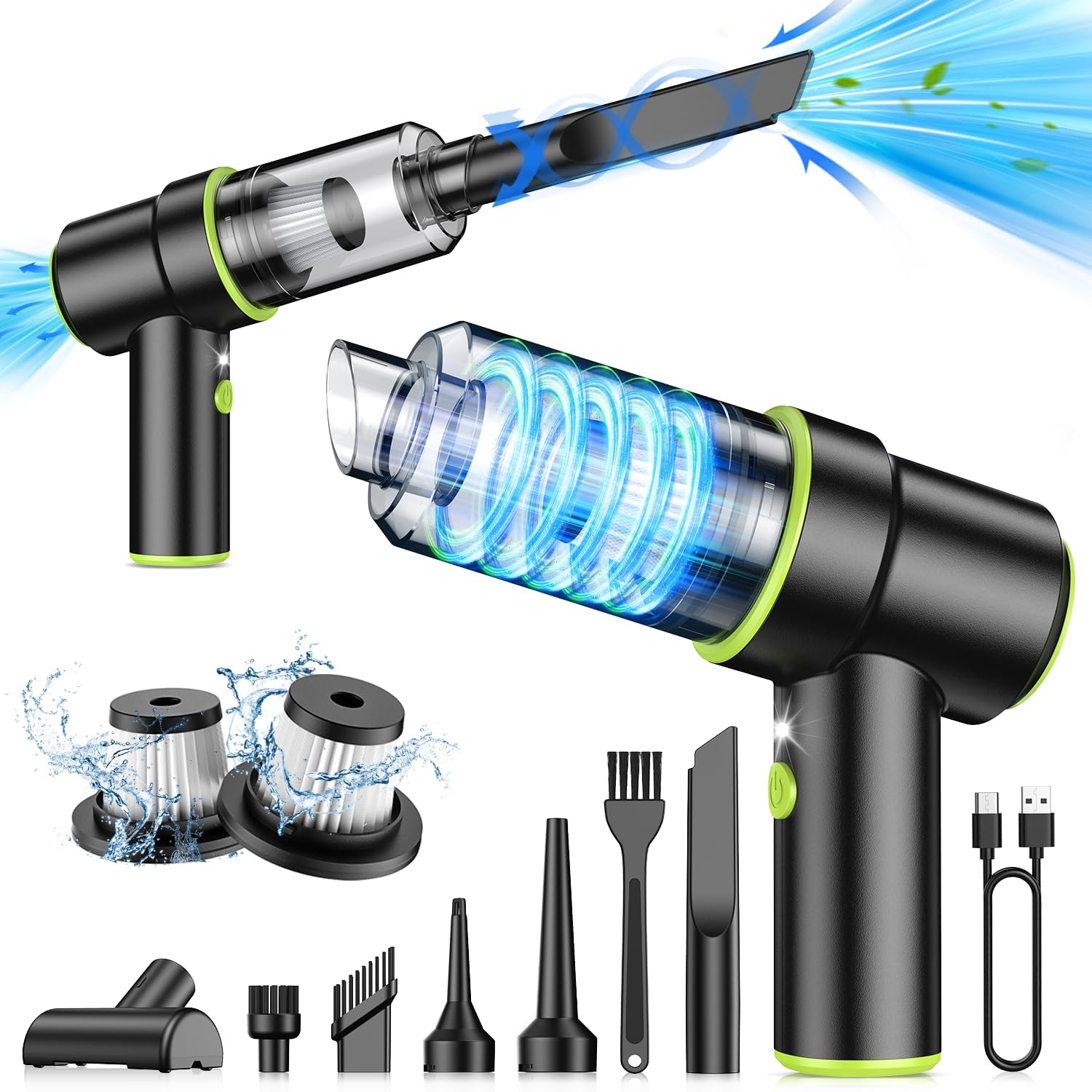 Handheld Car Vacuum, Innovative Portable Vacuum Cleaner Cordless 12000PA, Afford...