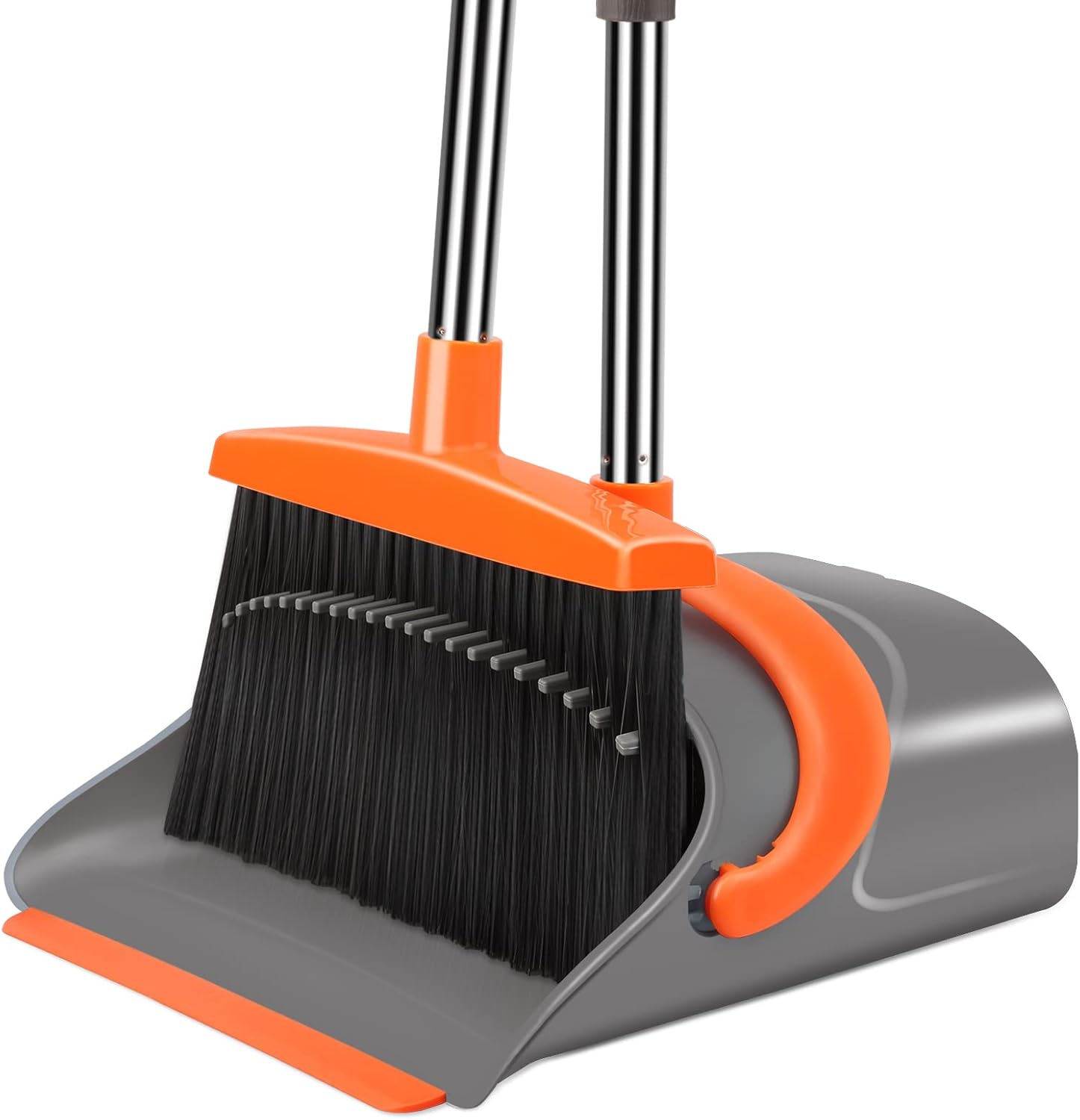 Broom and Dustpan Set for Home, Broom and Dustpan Combo for Office, Long Handle...