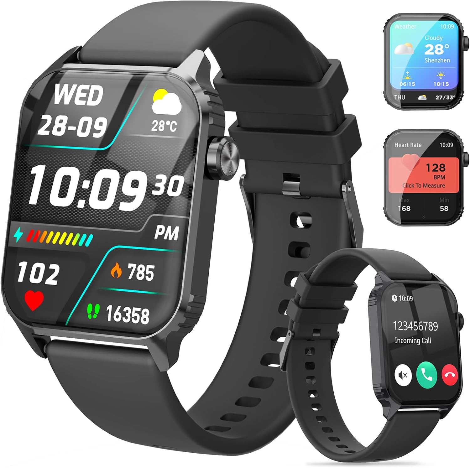 TRAUSI Smart Watches for Women Men, 1.83 inches HD Smartwatch with 120 Sports Mo...