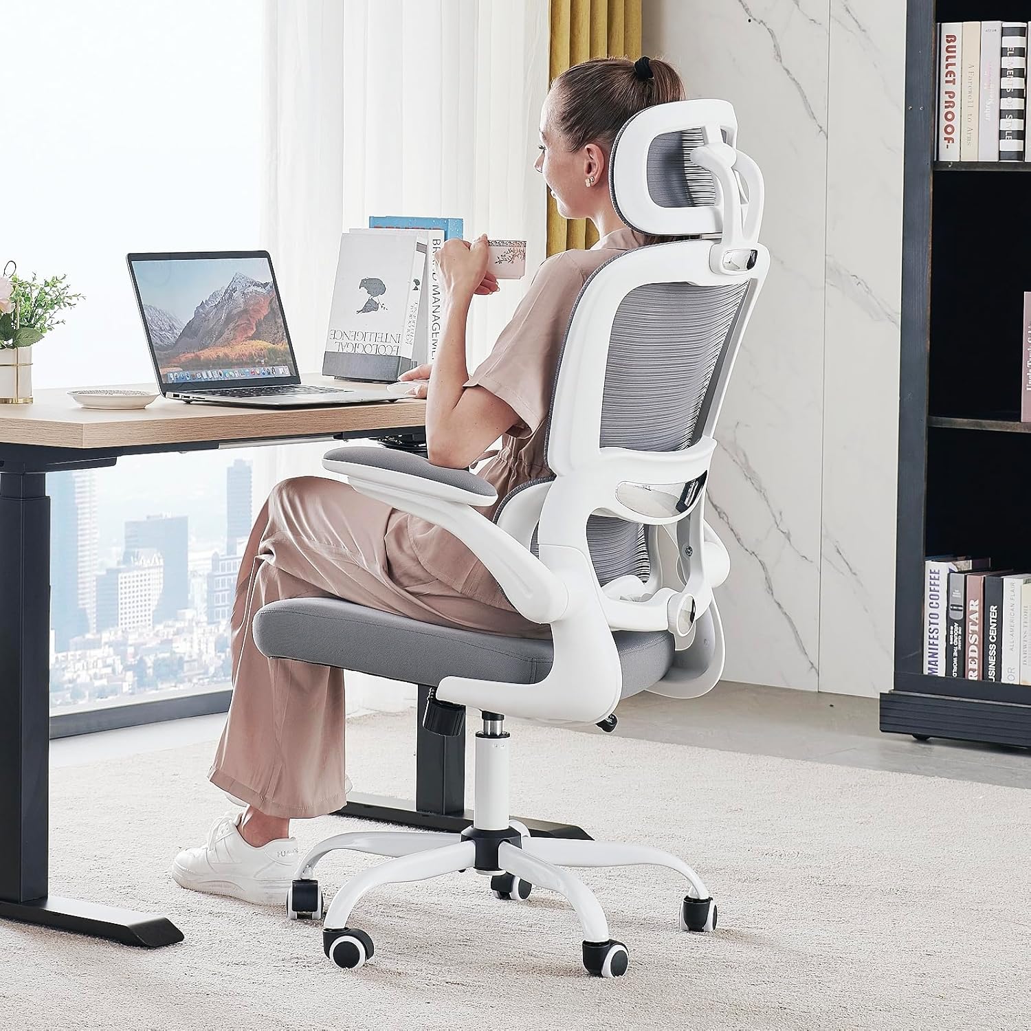 TRALT Office Chair Ergonomic Desk Chair, 330 LBS Home Mesh Office Desk Chairs wi...