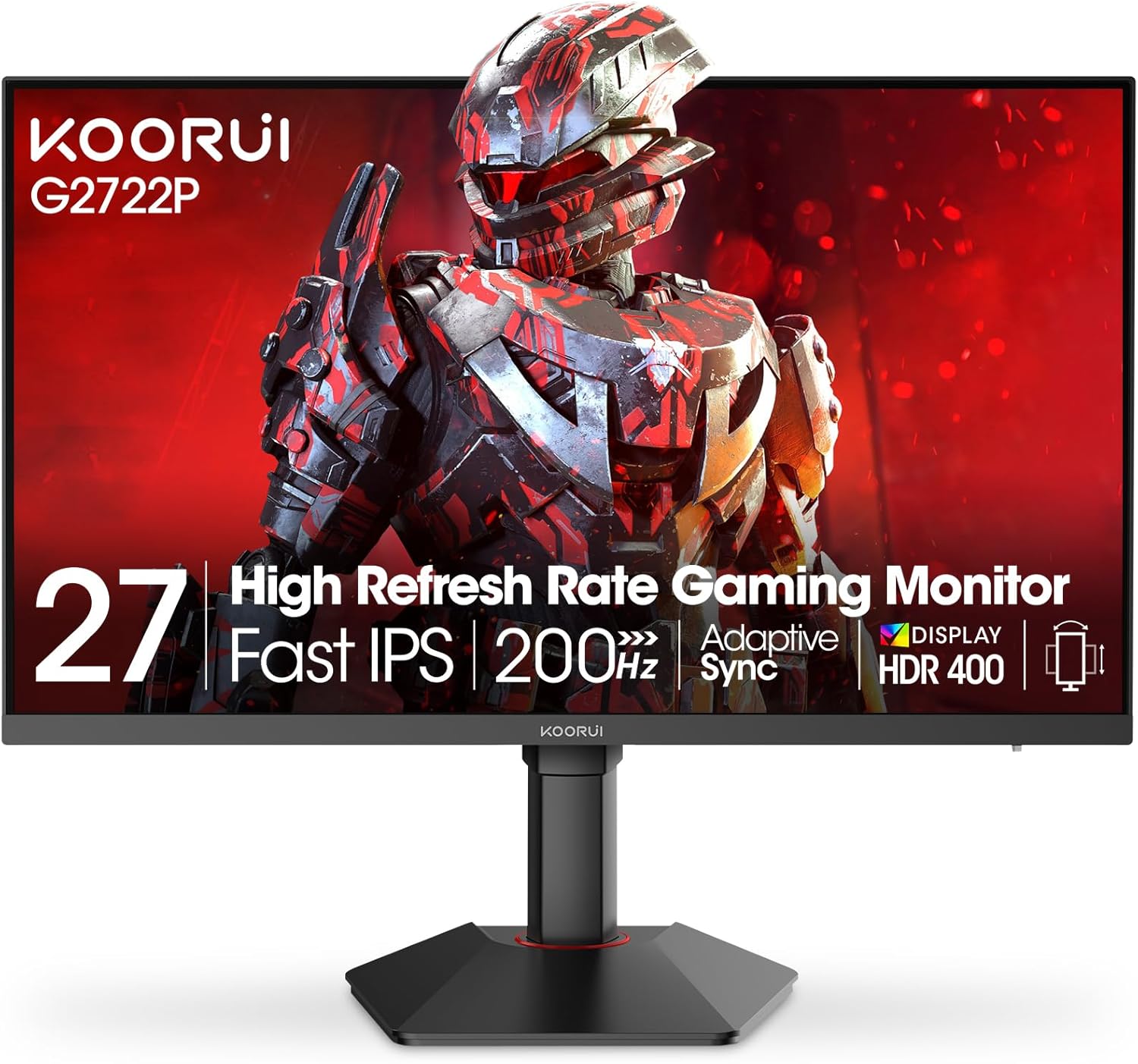 Top KOORUI 27 Inch QHD Gaming Monitor, Exceptional 200Hz Monitor With 1ms Respon...