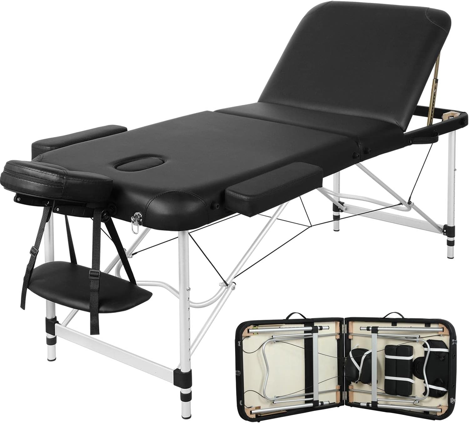Yaheetech Foldable Massage Bed Portable Lash Table Beauty Bed Professional Salon...