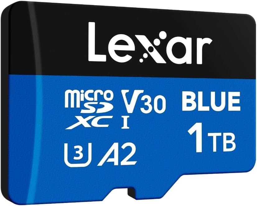 Lexar Blue Micro SD Card 1TB, up to 160MB/s Read, microSDXC UHS-I Card, Class 10...