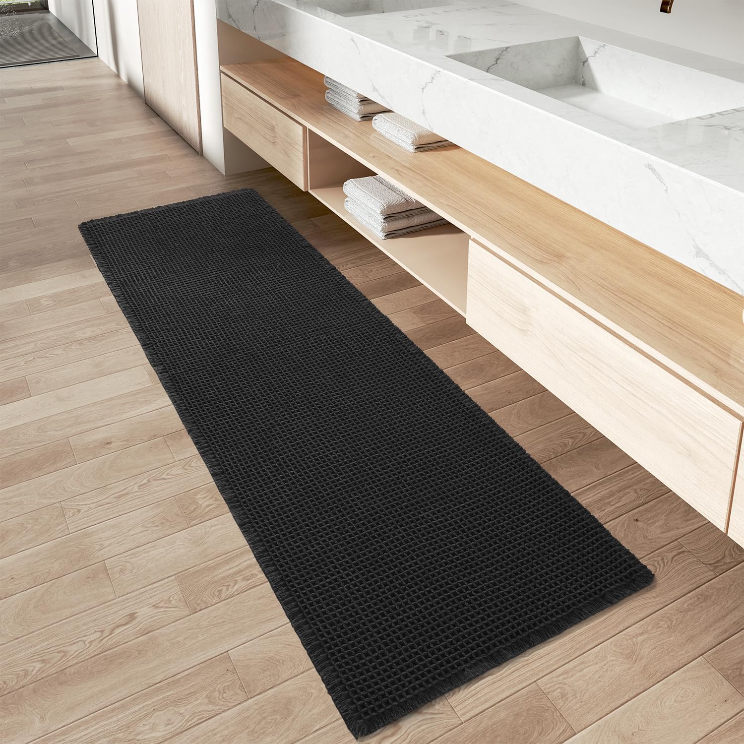 High-Quality AMOAMI Upgraded Waffle Runner Rug, Unique Super Absorbent Non Slip...