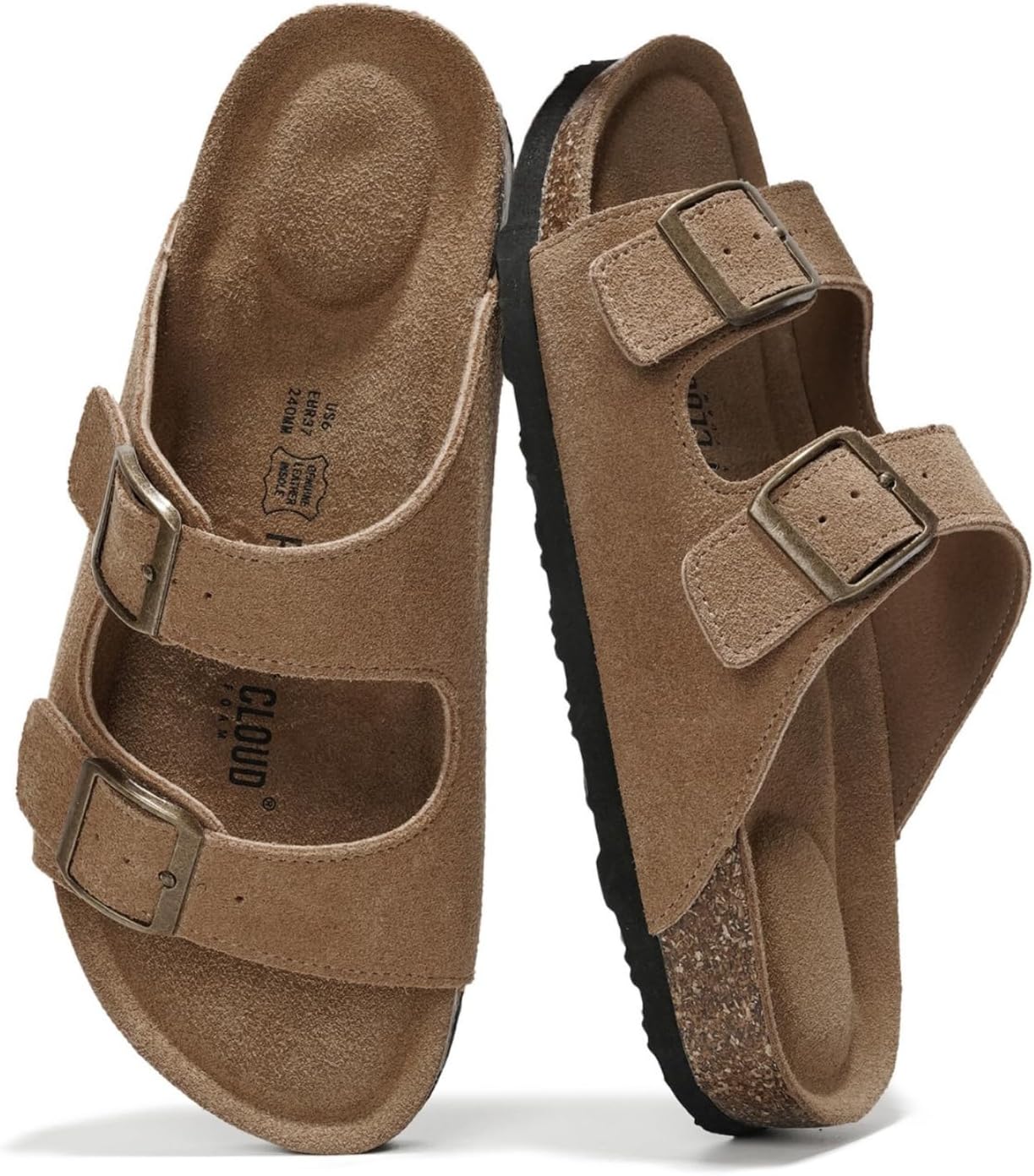 Project Cloud Genuine Leather Flat Sandals Women 2025 Beach Essentials Womens Sa...