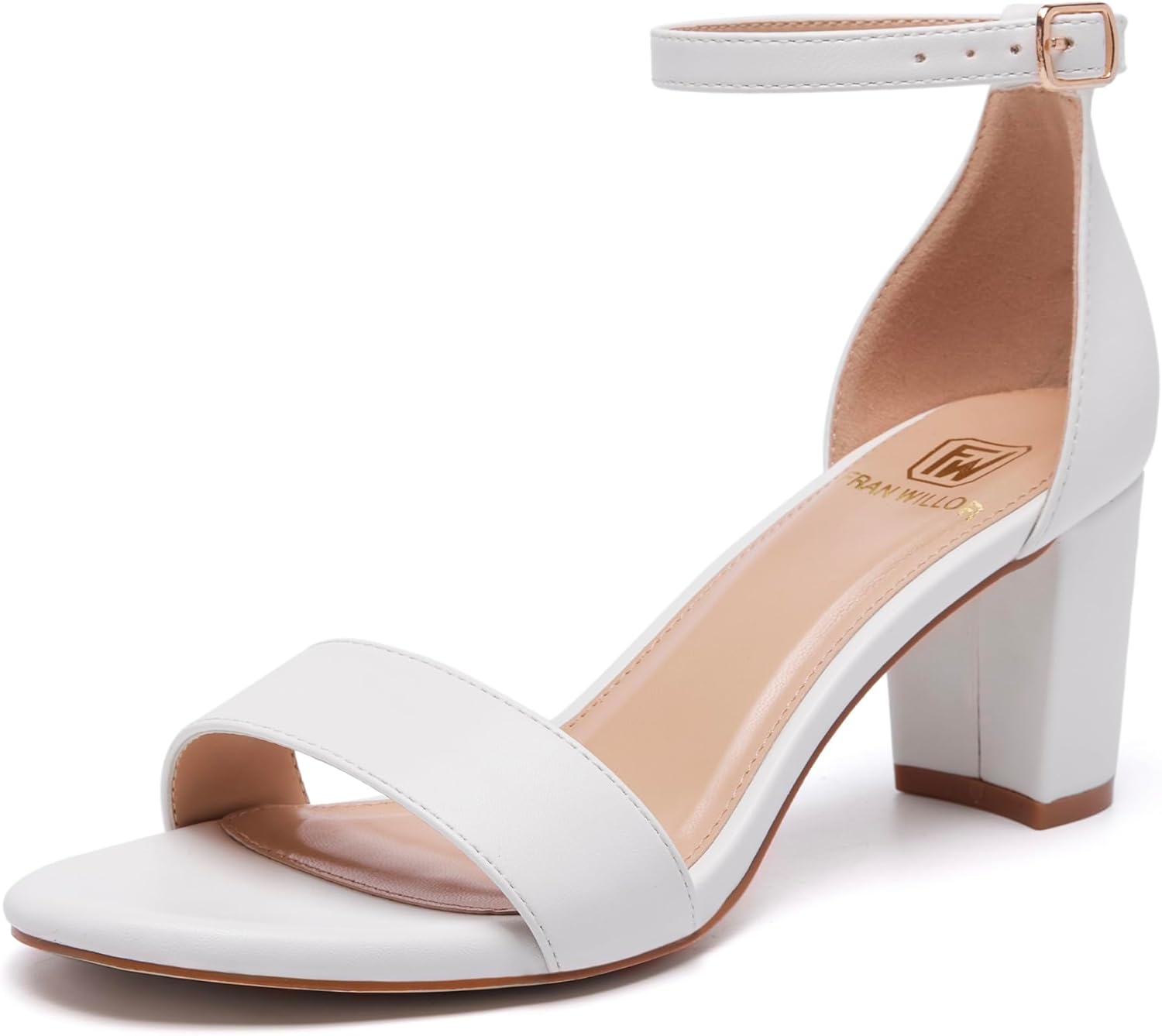 Women Open Toe Low Chunky Short Heels, Special Ankle Strap Block Heel Sandals, I...