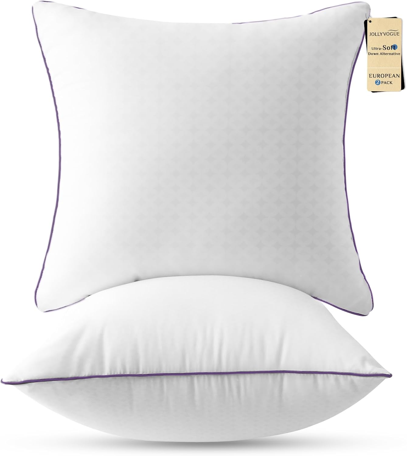 Premium JOLLYVOGUE Euro Size Pillows, Exceptional Pillows Set for Cooling Comfor...