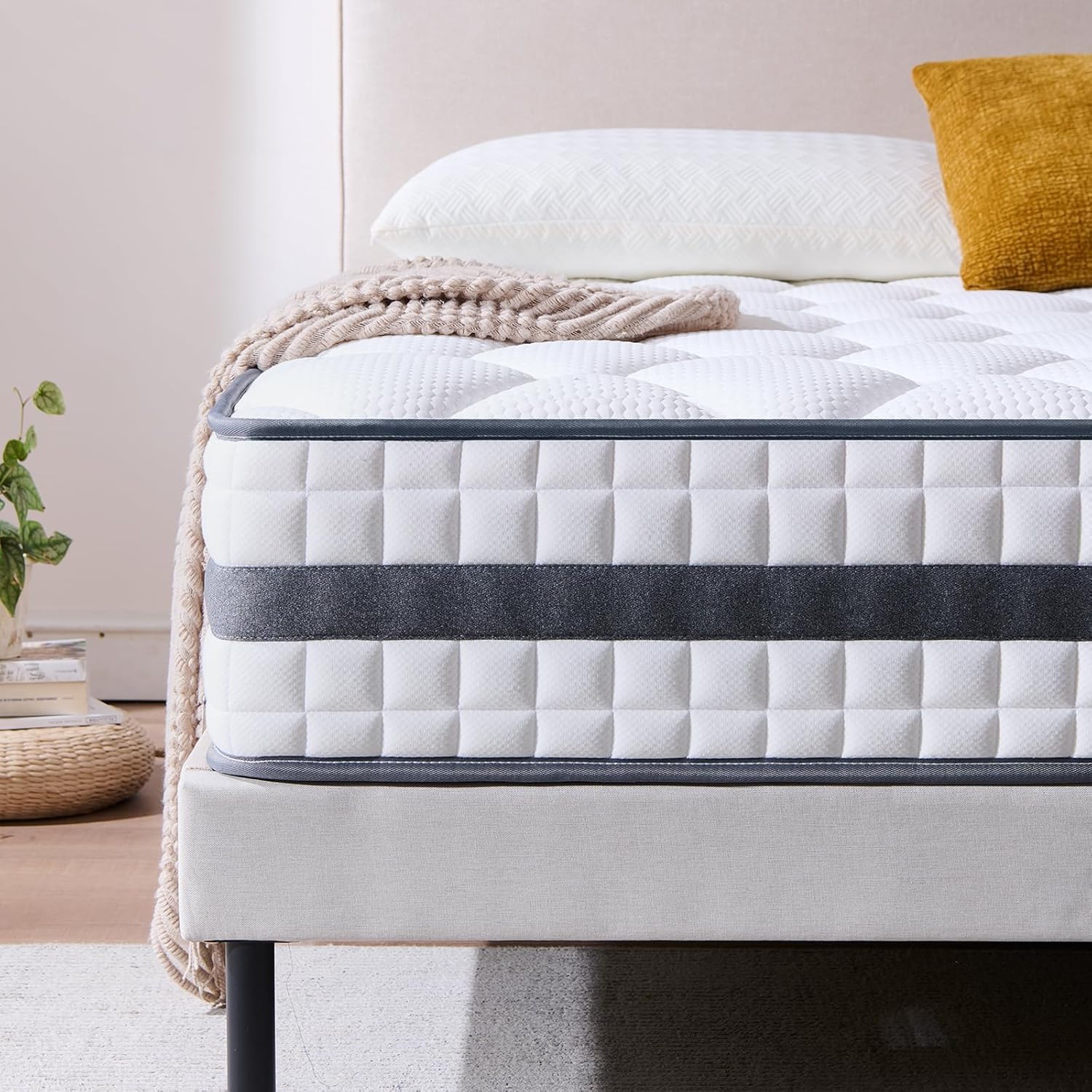 Twirest Double Mattress, Hybrid Memory Foam and Spring Mattress, Zonal Support,...