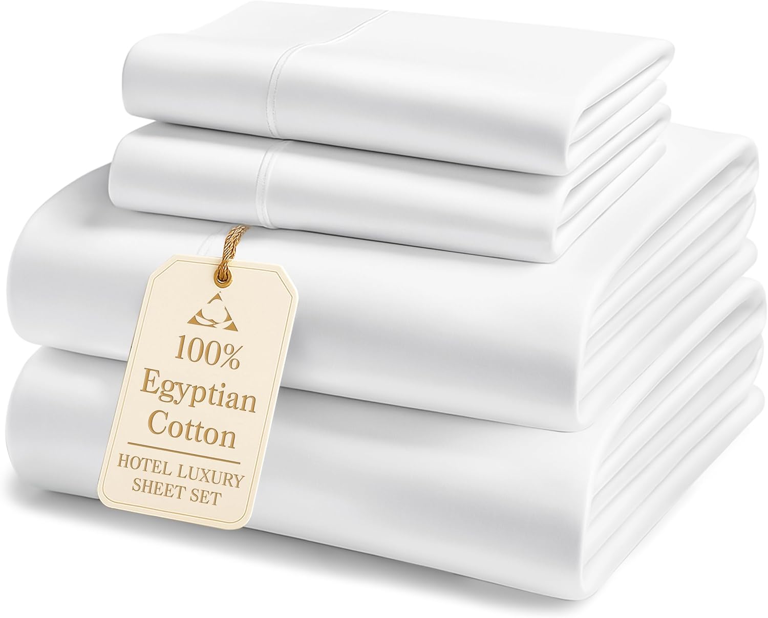 LANE LINEN Sheet Sets, Premium Bed Sheets with 100% Egyptian Cotton, Soft Califo...