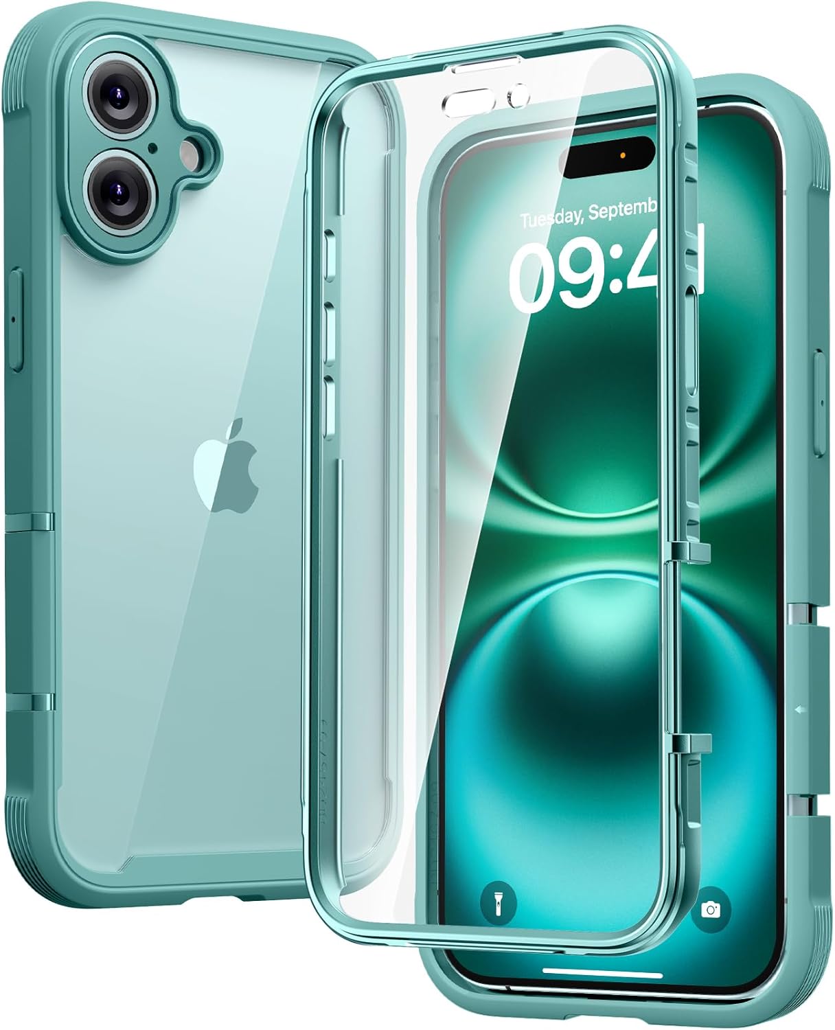 Diaclara Designed for iPhone 16 Case, Full Body Rugged Case with Built-in Touch...