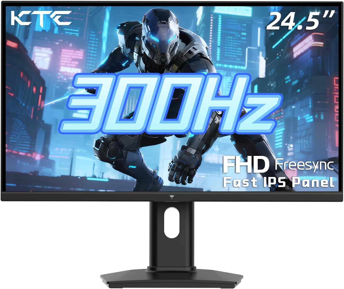 High-Performance KTC 24.5 Inch Gaming Monitor, Exceptional Gaming Fast IPS PC Mo...