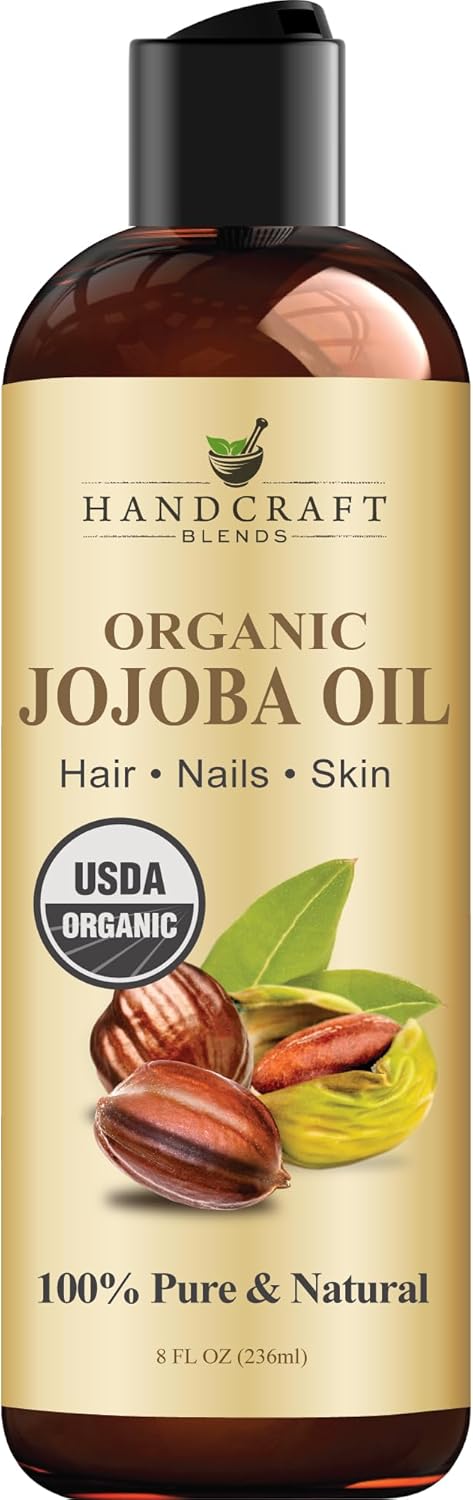 Handcraft Blends USDA Organic Jojoba Oil - Cold-Pressed 236 ml - 100% Pure and N...