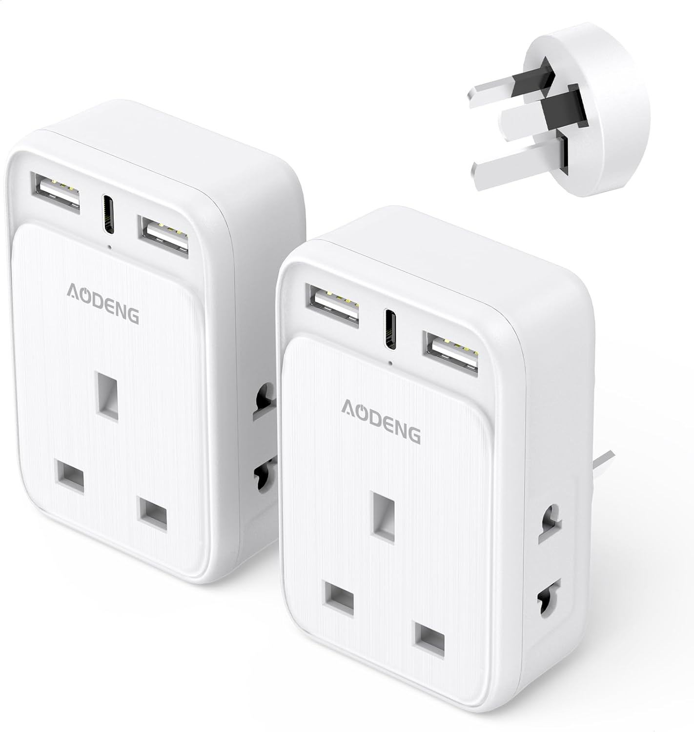 UK to Australia Plug Adapter 2 Pack 6 IN 1 Australian Travel Adapter with 2 USB...