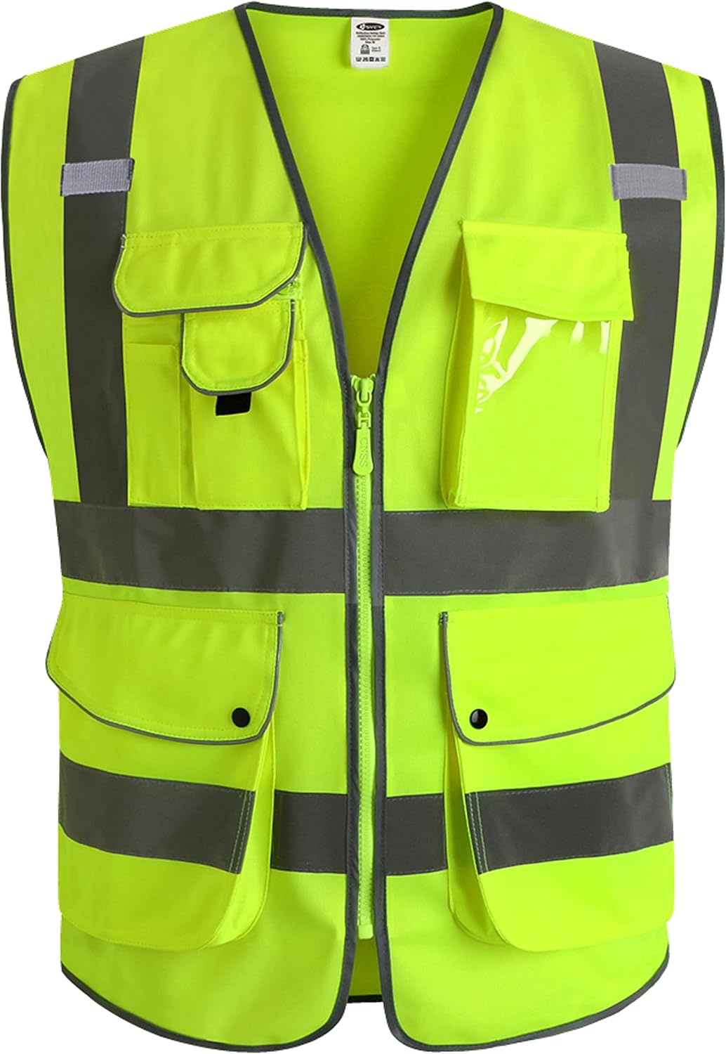 JKSafety High Visibility Safety Vest, Special Safety Vest with 9 Pockets, High-Q...