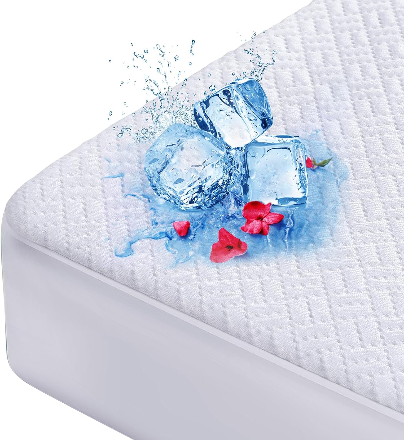 Cooling Mattress Protector, Premium Waterproof Mattress Cover for King Size, Spe...