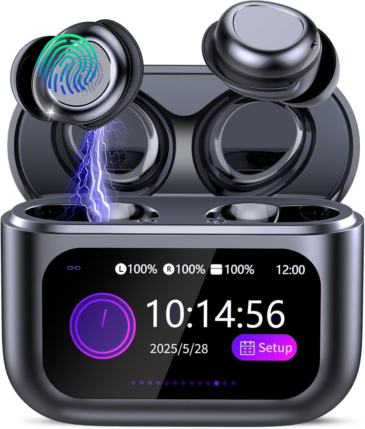 Wireless Sleep Earbuds with Smart Touch Screen, Bluetooth 5.4 Headphones In Ear...