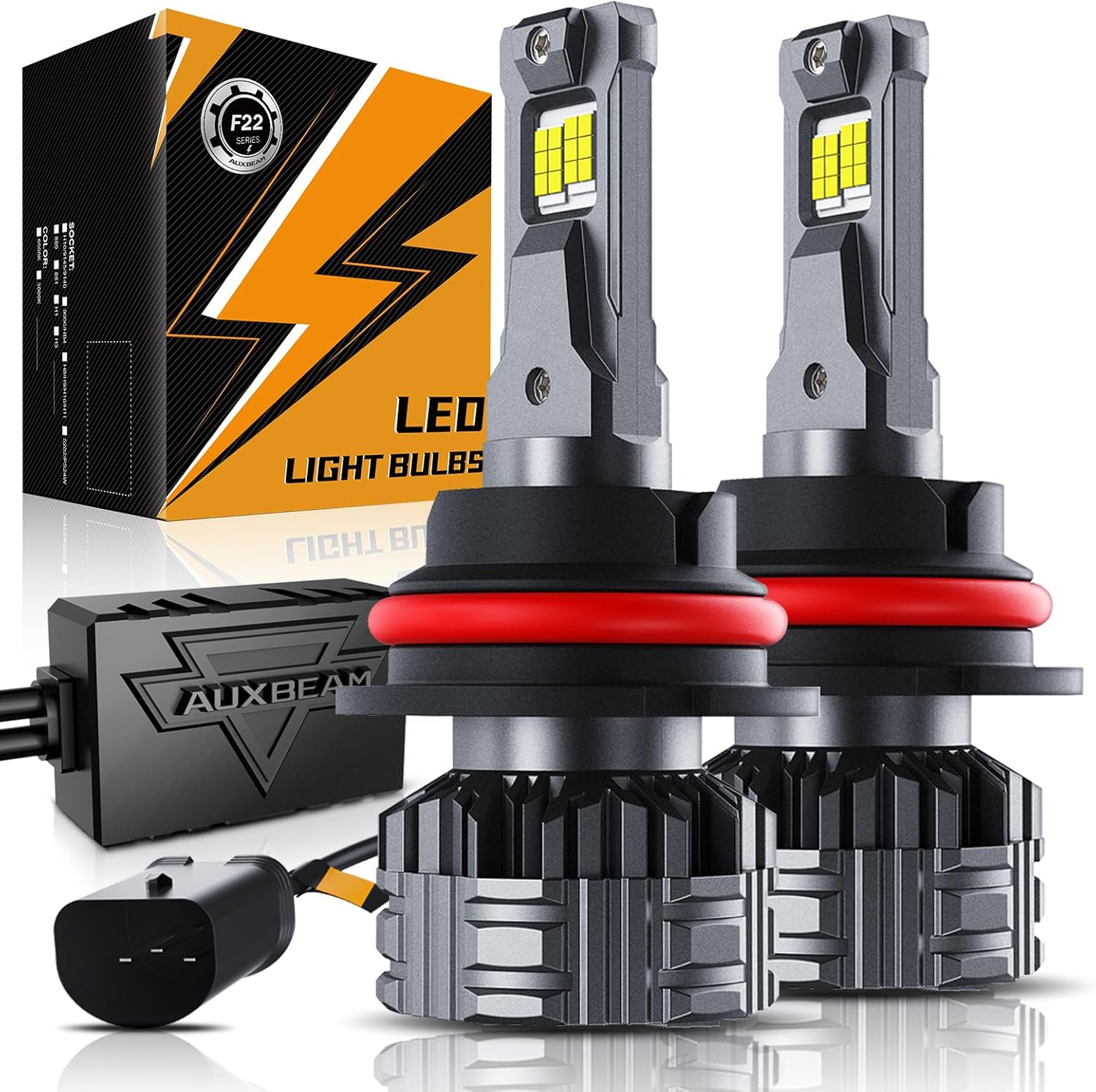 Auxbeam 9007 HB5 Fog Light, Powerful Fog Light for Off-Road Use, High-Performanc...