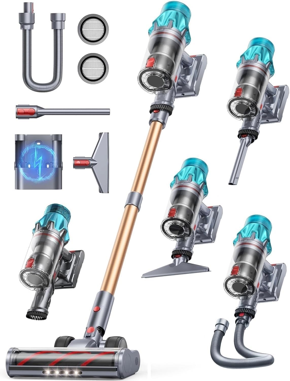 Cordless Vacuum Cleaner, Special 65 Mins/600W/50Kp...