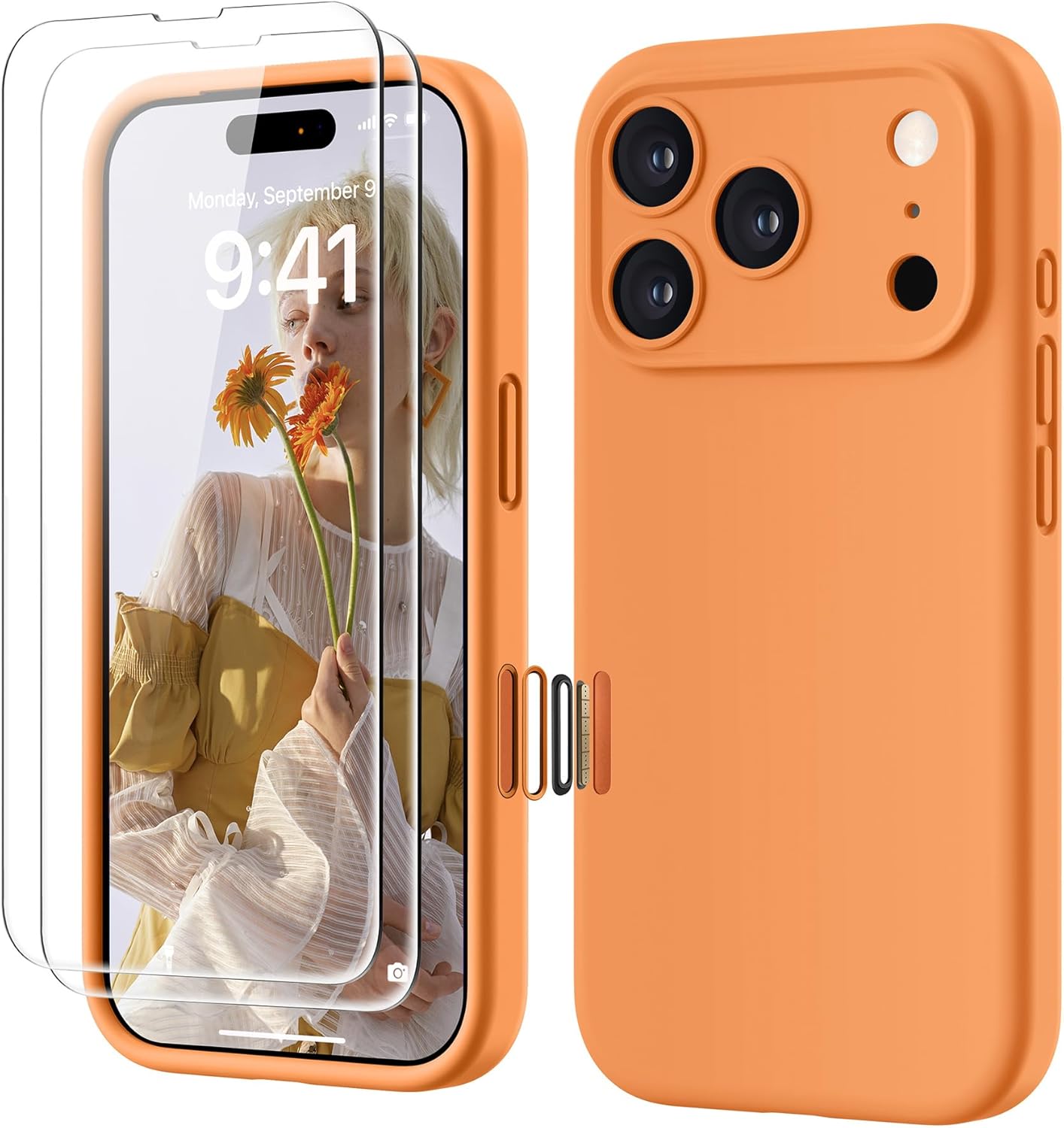 Premium GOODVISH 4 IN 1 iPhone 17 Pro Case, Special Silicone Case Featuring [2X...