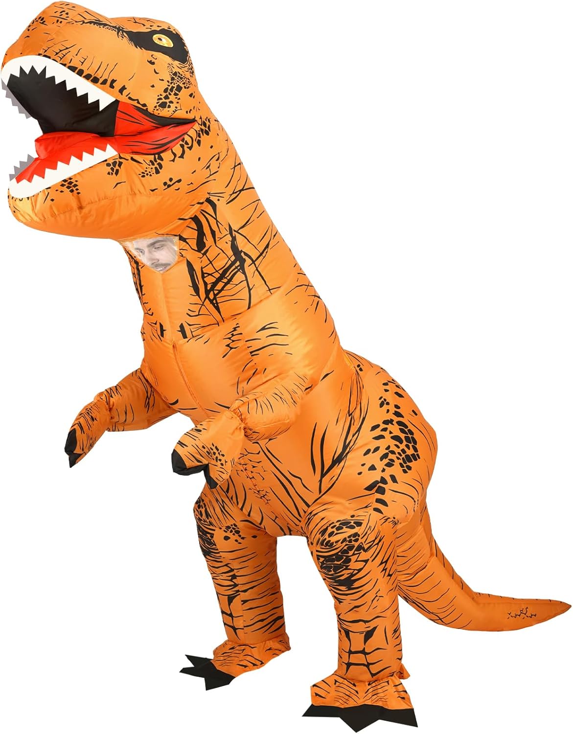 YEAHBEER Inflatable Dinosaur Costume，T-Rex Dinosaur Costume Blow up T-Rex Funny...