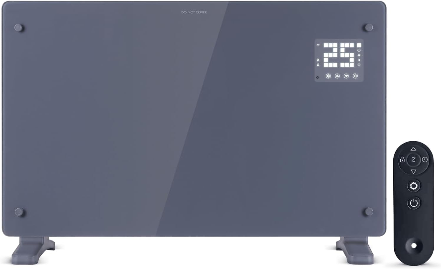 Devola Designer WiFi Enabled Electric Glass Panel Heater 24 Hour 7 Day Digital T...