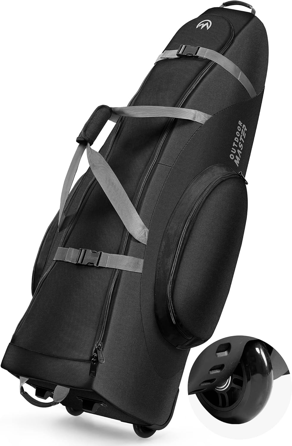 OutdoorMaster Padded Golf Travel Bag with Reinforced Wheels, 900D Heavy Duty Oxf...