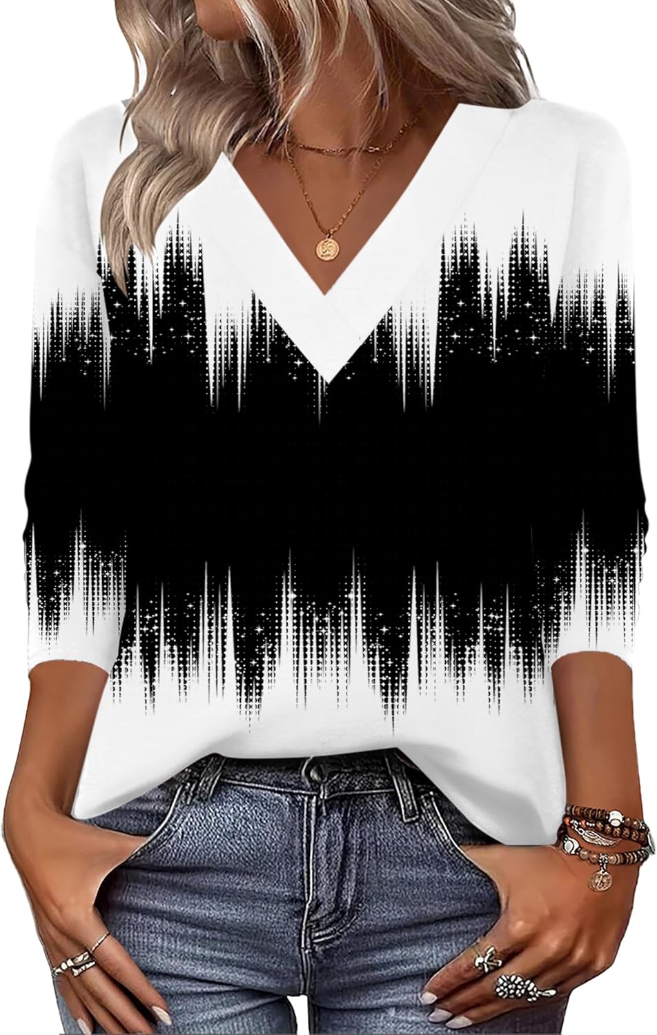 Zeagoo Women Long Sleeve Tops, Special Dressy Casual V Neck Tshirts, Innovative...