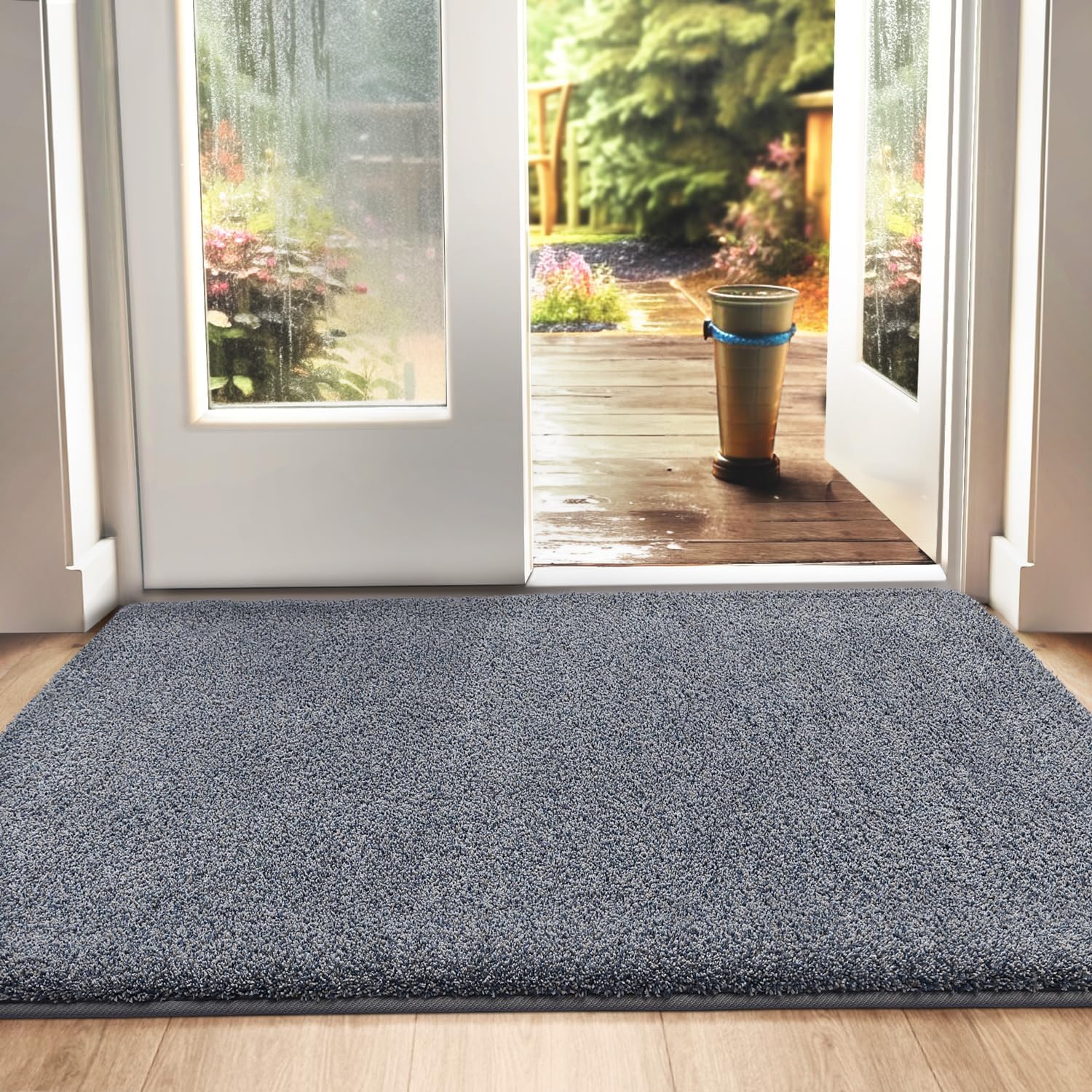 DEXI Dirt Trapper Door Mat Indoor, Non-slip Doormats Inside, Machine Washable, S...