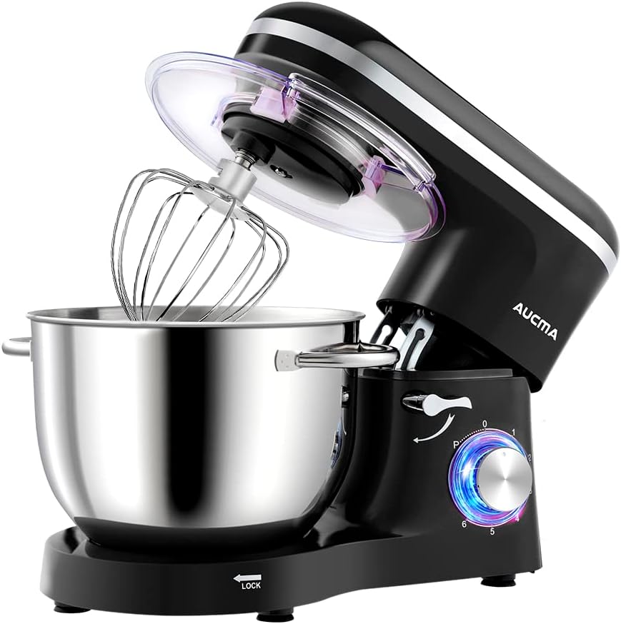 Aucma Stand Mixer, 6.2L Food Mixers for Baking, Electric Kitchen Mixers with Bow...
