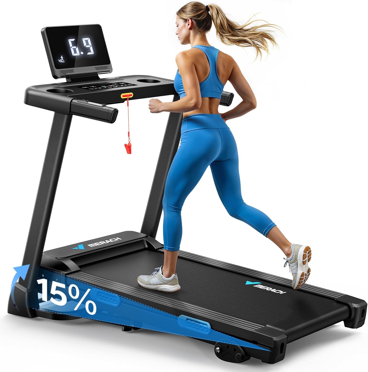 MERACH Foldable Treadmill, Special Treadmills with Incline, Innovative Home Trea...