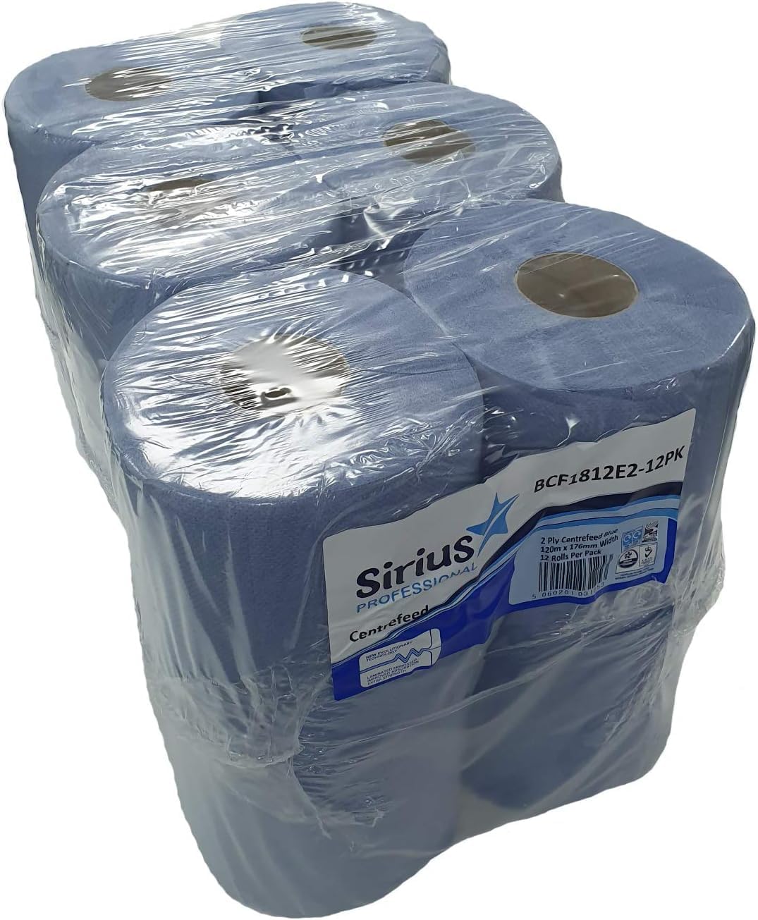 Centre Feed Rolls, Unique Blue Tissue Paper Roll 2 Ply, Affordable 400 Count Tis...