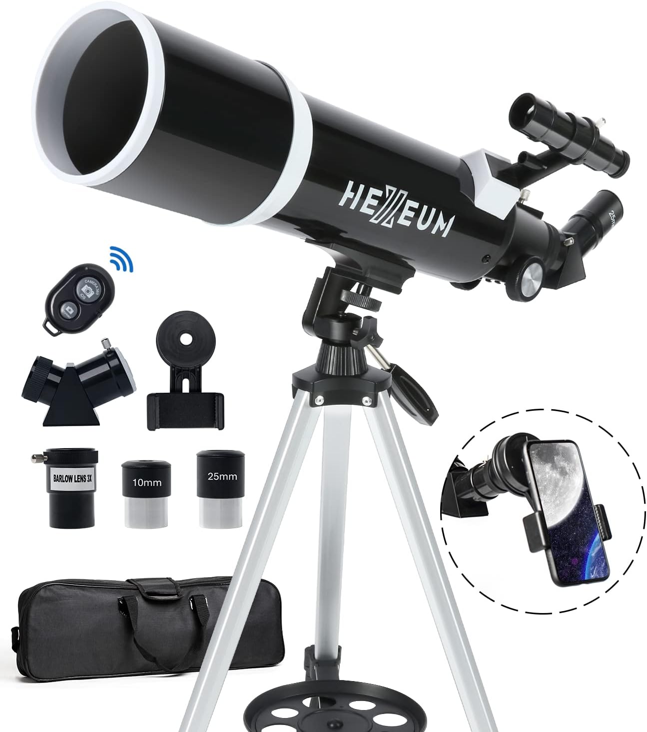 Telescope for Adults & Beginner Astronomers - 80mm Aperture 600mm Fully Multi-Co...