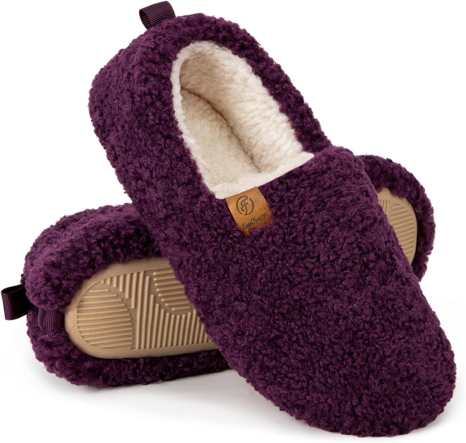 Cozy EverFoams Women's Slippers, Special Soft Curly Full Slippers for Comfort, L...