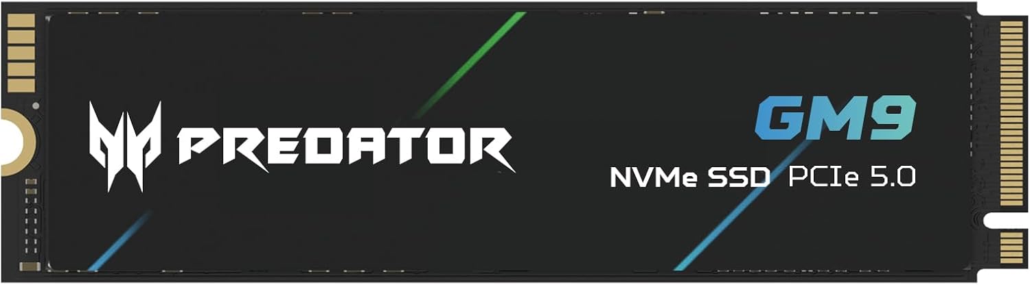 Innovative Acer Predator GM9 M.2 Gen5 SSD, Cutting-Edge Internal Solid State Dri...