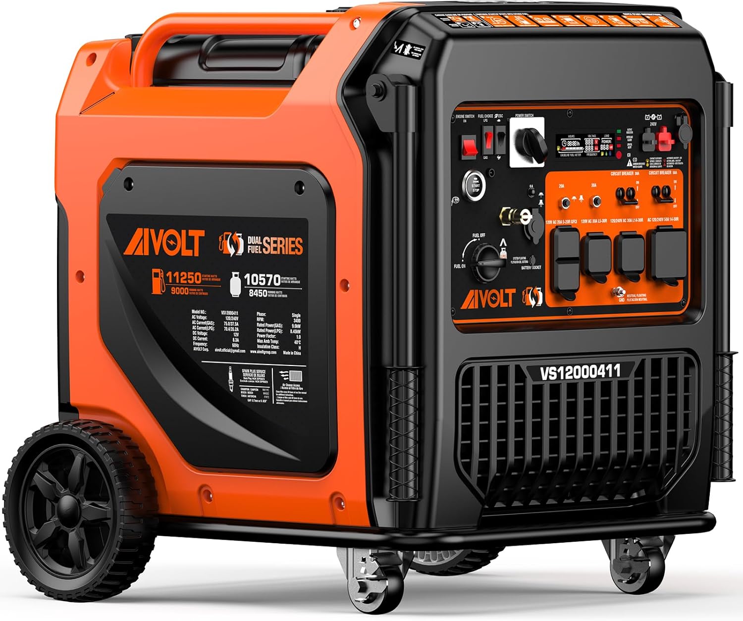 High-Quality AIVOLT Dual Fuel Generator, Special Inverter Generator With 11250 W...