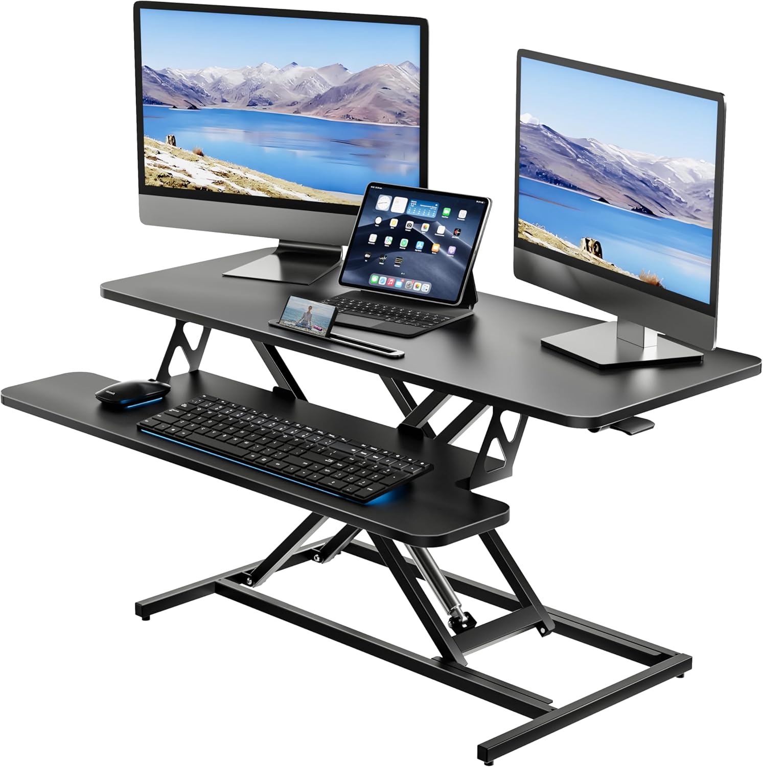 ERGOMAKER Standing Desk Converter, Innovative Height Adjustable Desk for Comfort...