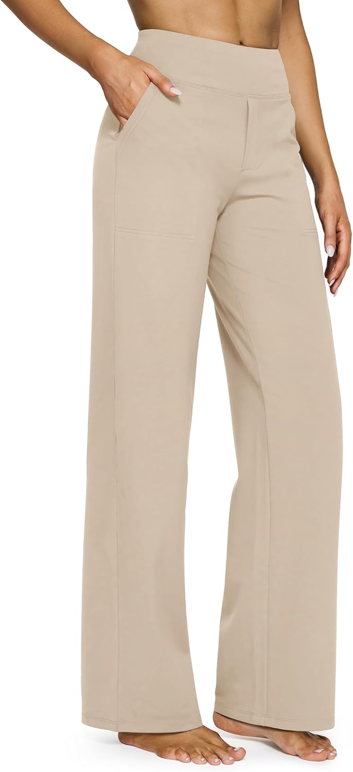G4Free Yoga Pants, Special Wide Leg Yoga Pants with Pockets, High-Quality High W...